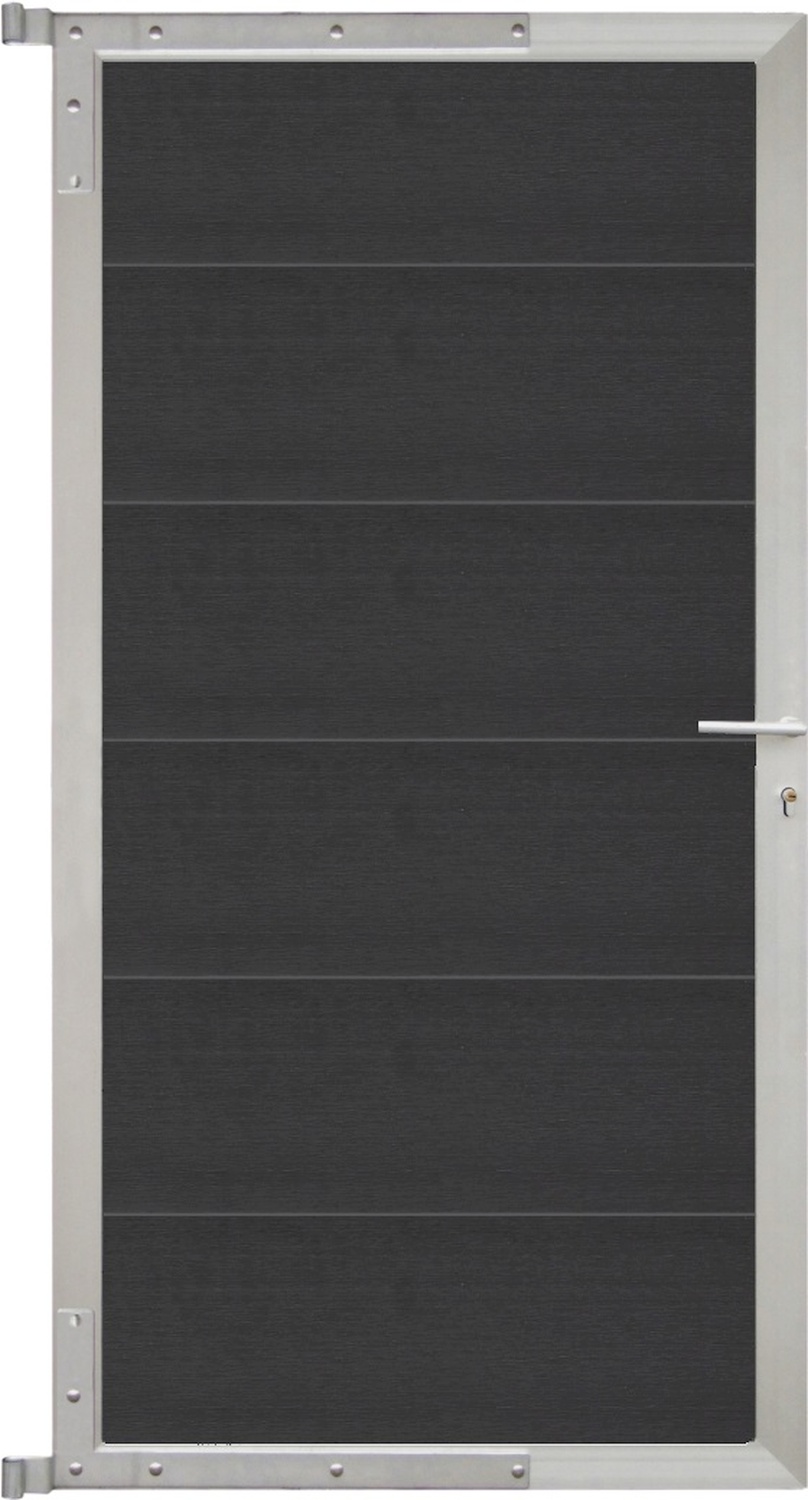 ELZE-Tor-Komplettset 90x173 cm WPC/Alu-Rahmen