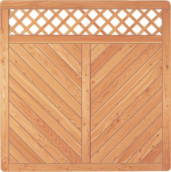 SKAGEN Sichtschutzelement 180x180 cm mit Rankgitter, Lärche, von T&J