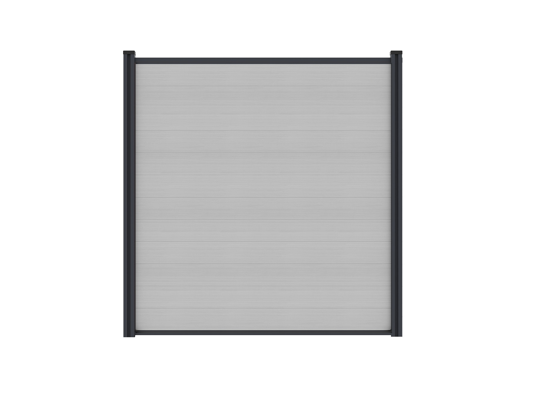 MAX Steckzaun-Set für 1 WPC-Zaunfeld 175x172 cm, coextrudiert