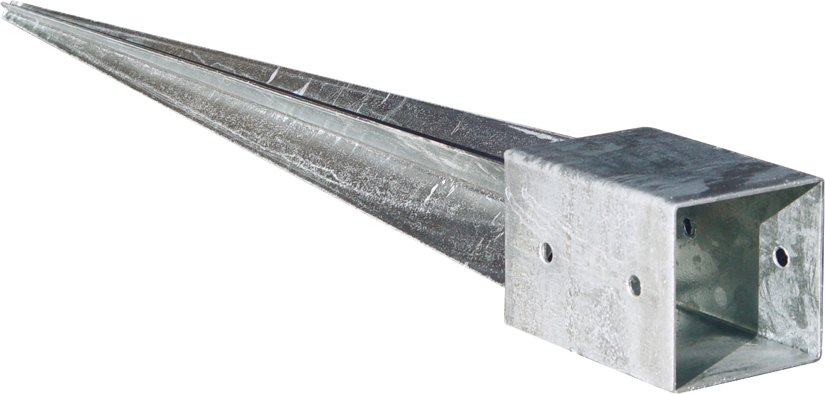 Einschlagbodenhülse 71 x 71 x 750mm, feuerverzinkt, für 7 x 7 cm Pfosten