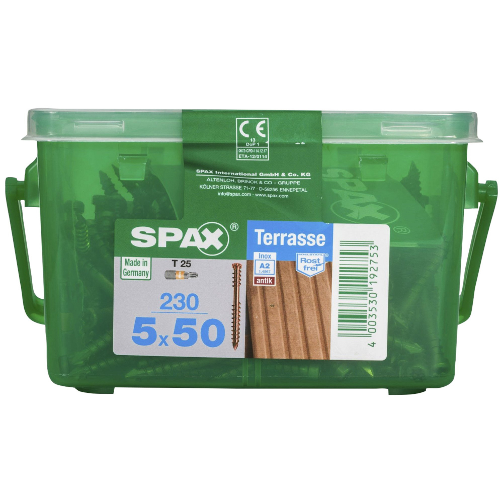 Spax® A2 Terrassenschraube 5x50 mm antik - 230 Stk.