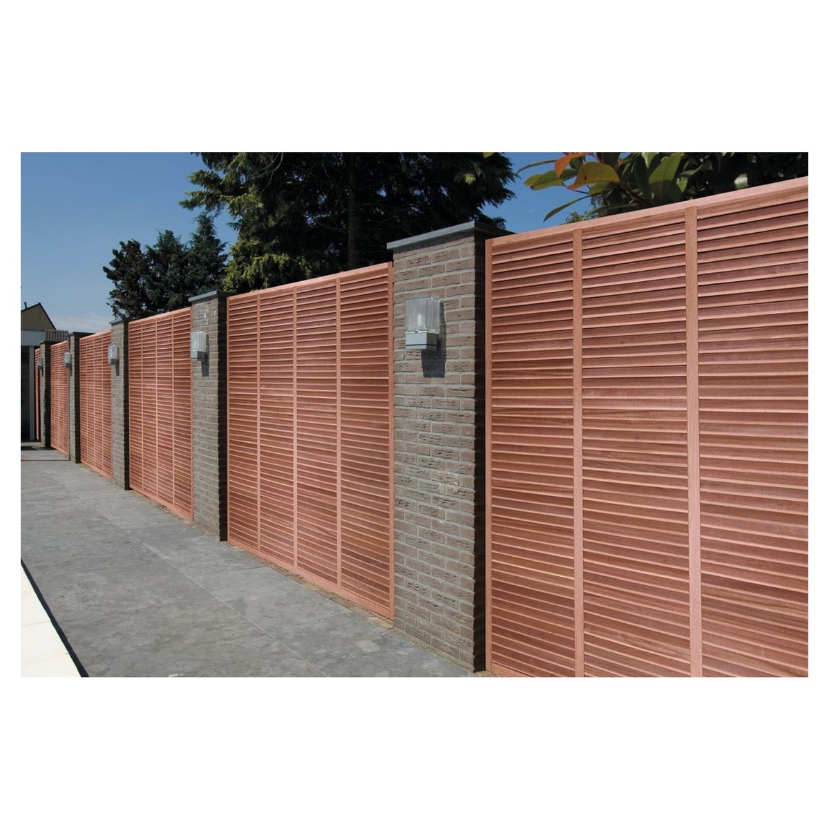 CLAUSA Rankgitter-Zaunelement Keruing 180x180 cm blickdicht