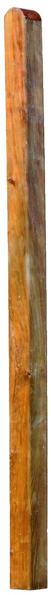 Zaunpfosten Holz BRAUN Kopf gerundet, 9x9x110 cm